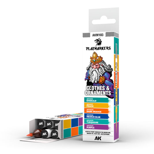 AKM103 - AK Playmarkers Set - Clothes & Ornaments (6 Markers)