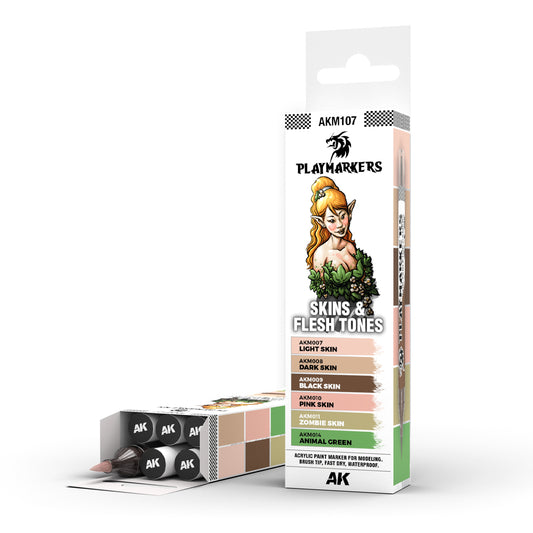 AKM107 - AK Playmarkers Set - Skin & Flesh Tones (6 Markers)