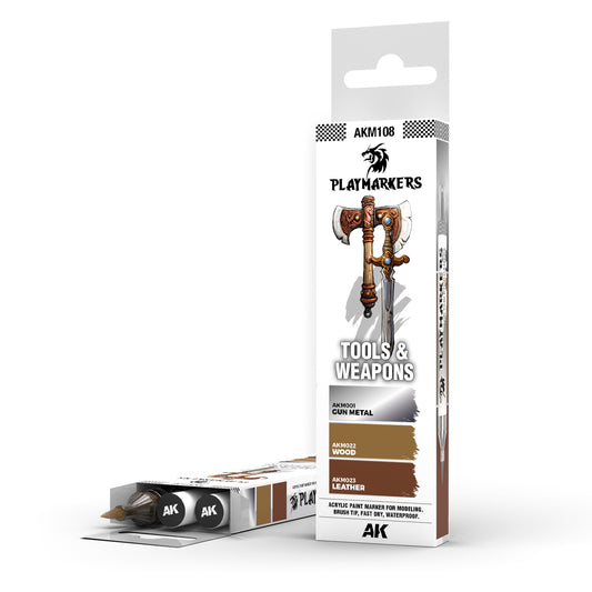 AKM108 - AK Playmarkers Set - Tools & Weapons (3 Markers)