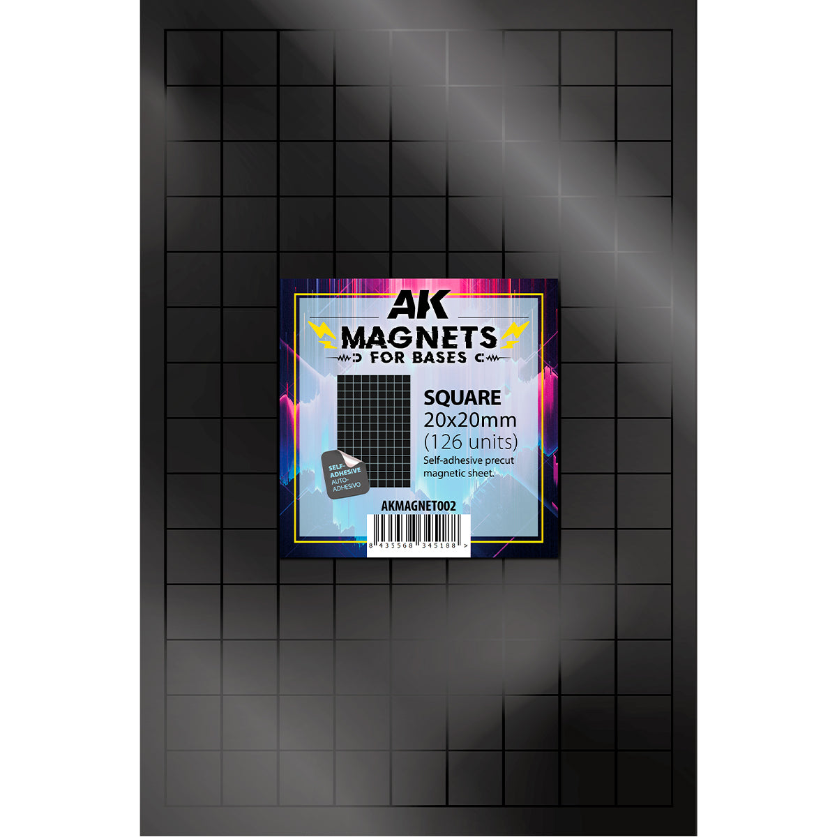 AKMAGNET002 - AK Wargame Accesories - Magnets for Bases - Square 20x20mm (126 units) - 底座磁鐵 - 正方 20 X 20 (126入)