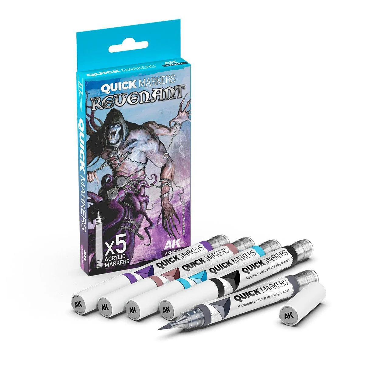 AKMQ102 - AK Quick Marker - Revenant Quick Markers Set (5 Markers) - 亡靈速塗麥克筆套組 (5支組)