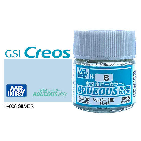 H008 - Aqueous Metallic Gloss Silver - GSI/水性漆 銀色