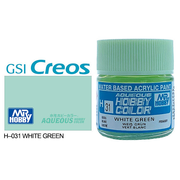 H031 - Aqueous Gloss White Green - GSI/水性漆 淺綠色