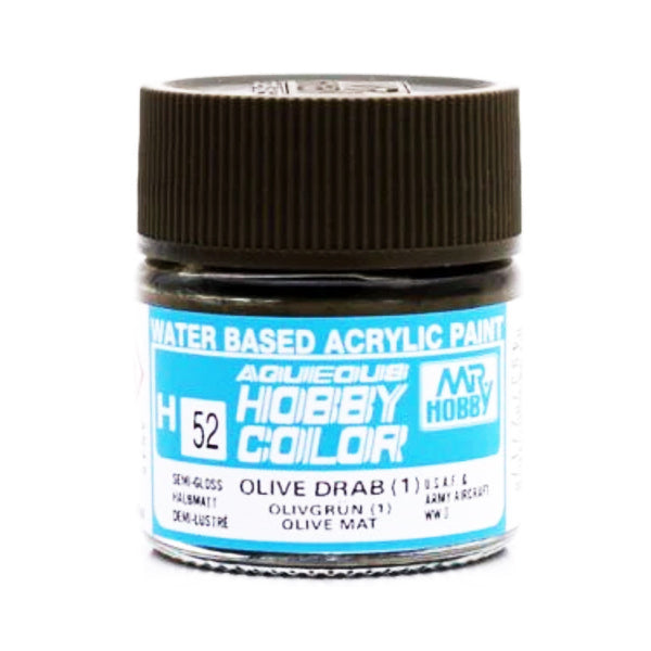 H052 - Aqueous Semi Gloss Olive Drab - GSI/水性漆 半光澤 橄欖綠色