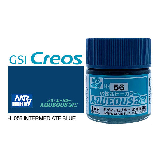 H056 - Aqueous Semi Gloss Interm Blue - GSI/水性漆 半光澤 中藍色