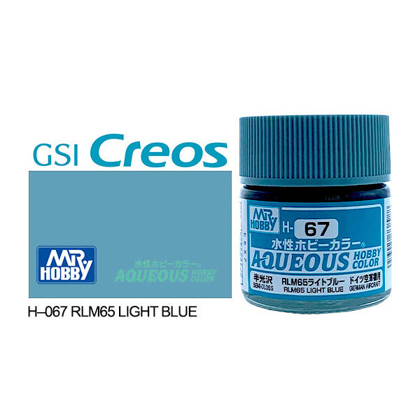 H067 - Aqueous Semi Gloss Rlm Light Blue - GSI/水性漆 RLM65 半光澤 淡藍色