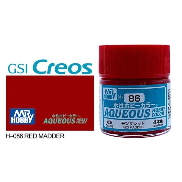 H086 - Aqueous Gloss Red Madder - GSI/水性漆 洋紅色