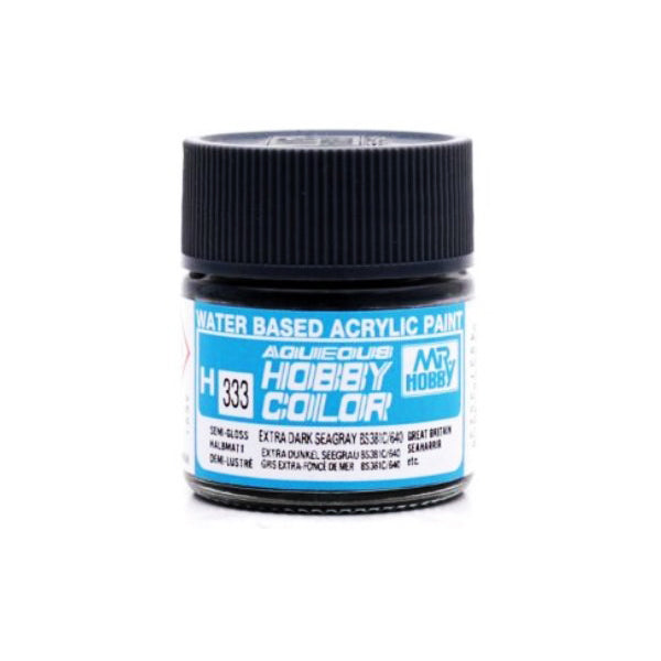 H333 - Aqueous Semi Gloss Exdark Sea Gry - GSI/水性漆 BS381C/640 半光澤特等暗海灰色