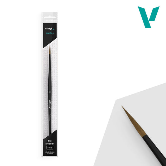 畫筆 -  進階畫師系列 - 天然毛圓形畫筆 尺寸3 - Natural Hair Round Brush No. 3