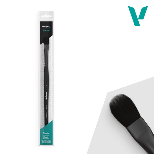 畫筆 -  陰影系列 - 扁平花瓣塑膠毛畫筆 尺寸8 - Filbert Shader Flat Synthetic Brush No. 8