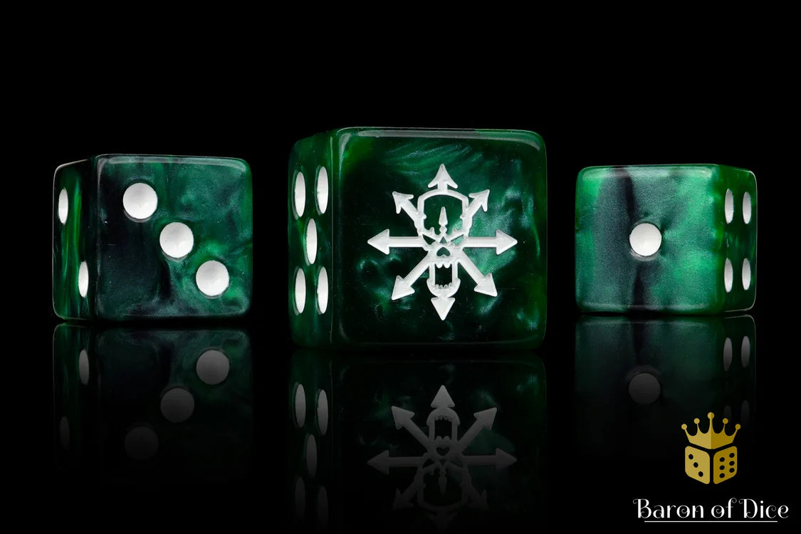 Baron of Dice - Tainted Knight - Green (Square Corner) / x25 Dice / 褻瀆騎士 - 綠(方角)