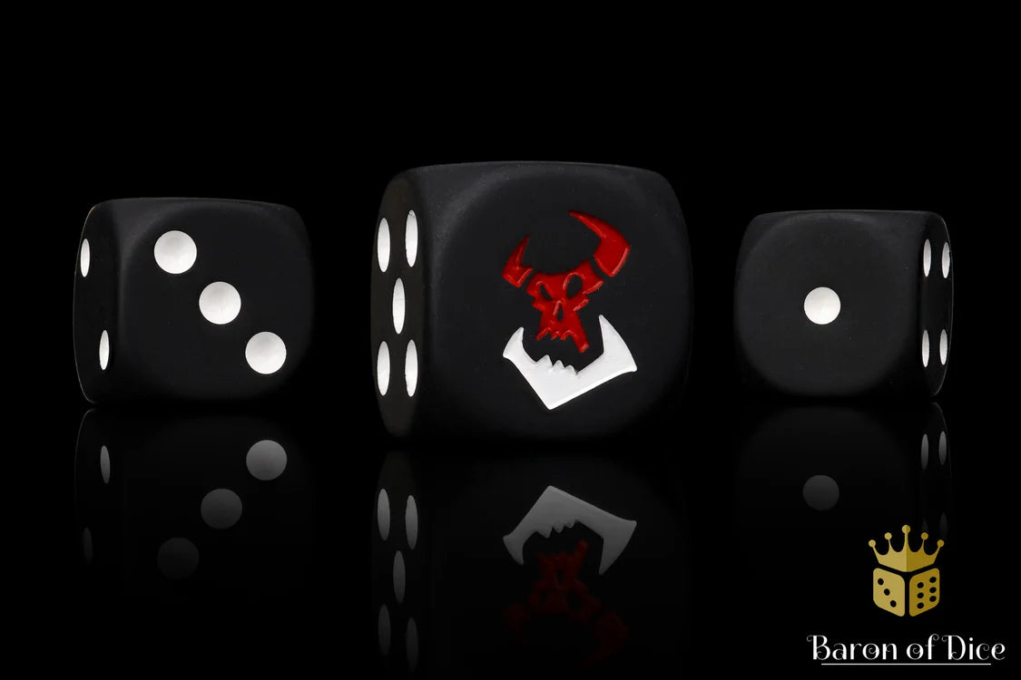 Baron of Dice - Black Orcs Dice (Round Corner) / x25 Dice / 黑歐克骰(圓角)