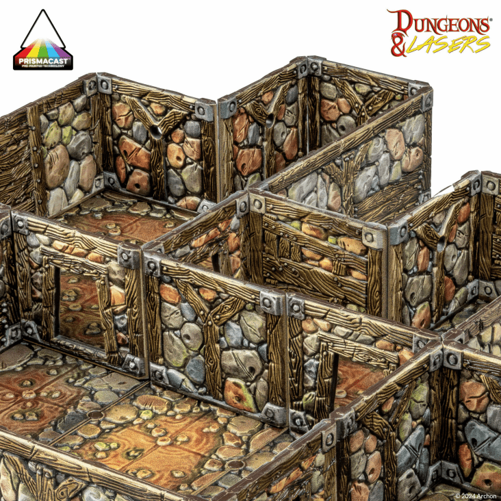 Dungeons & Lasers: Abandoned Mines PrismaCast™ Pre-Painted Terrain - 遺棄礦坑 PrismaCast™ 預塗地形
