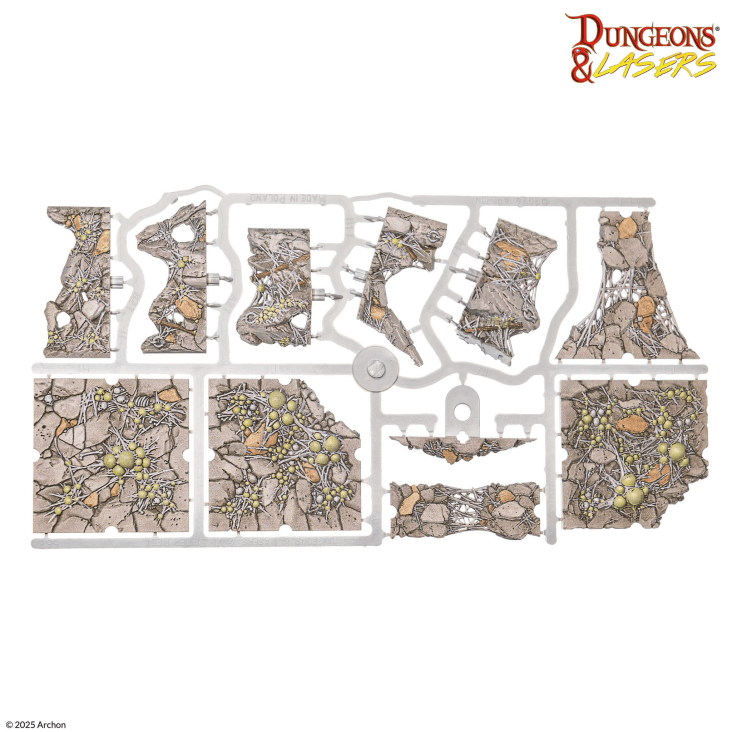 Dungeons & Lasers: Spider Nest PrismaCast™ Pre-painted Terrain - 蜘蛛巢穴 PrismaCast™ 預塗地形
