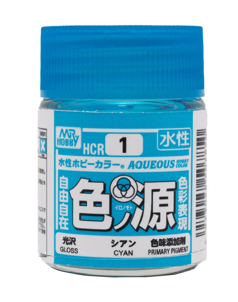 HCR1 - Aqueous Ironomoto Primary Color Pigments Cyan - GSI/AQUEOUS HOBBY 三原色-CYAN 030