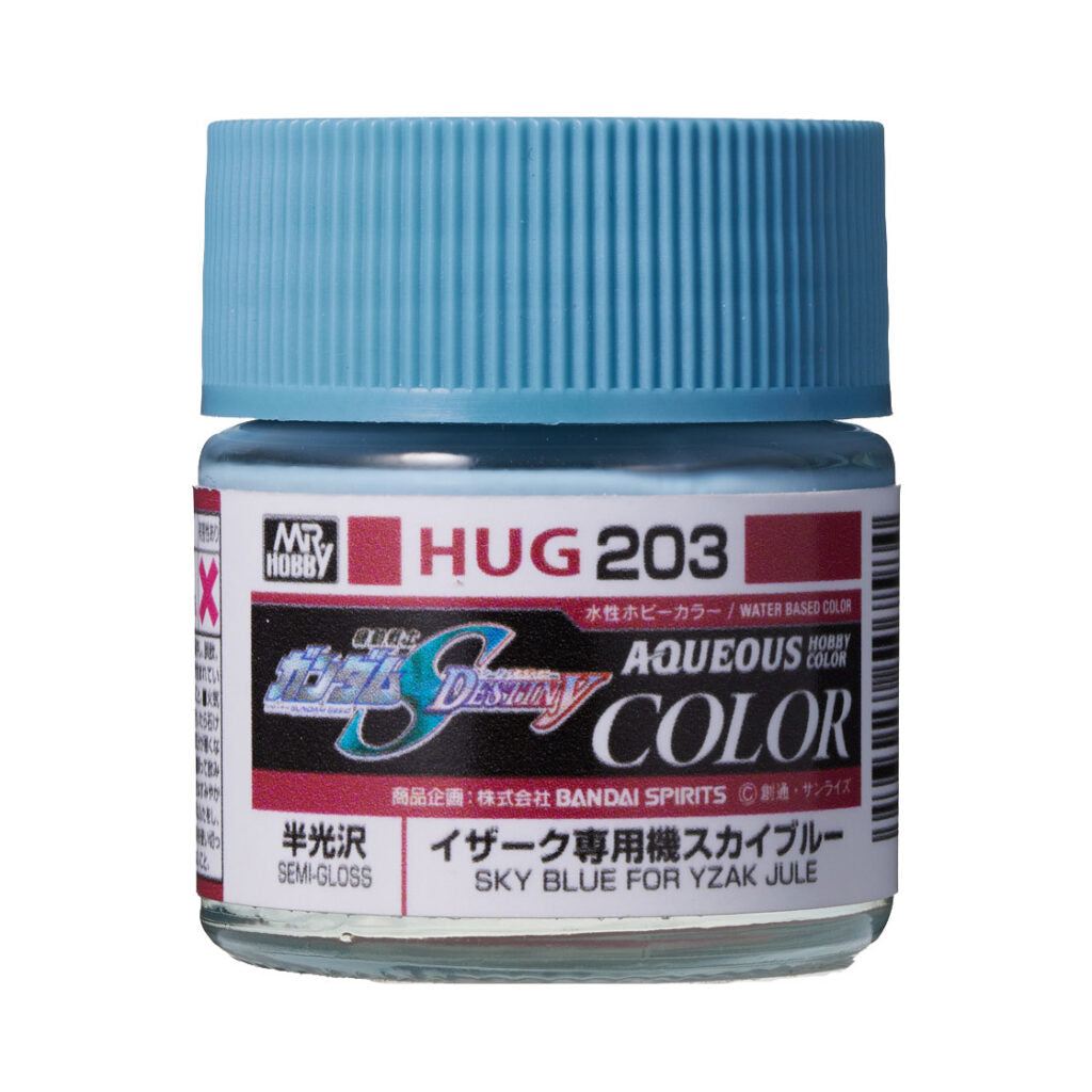 HUG203 - Aqueous Hobby Color Sky Blue For Yzak Jule - GSI/水性漆 薩克專用天空藍色 半光澤