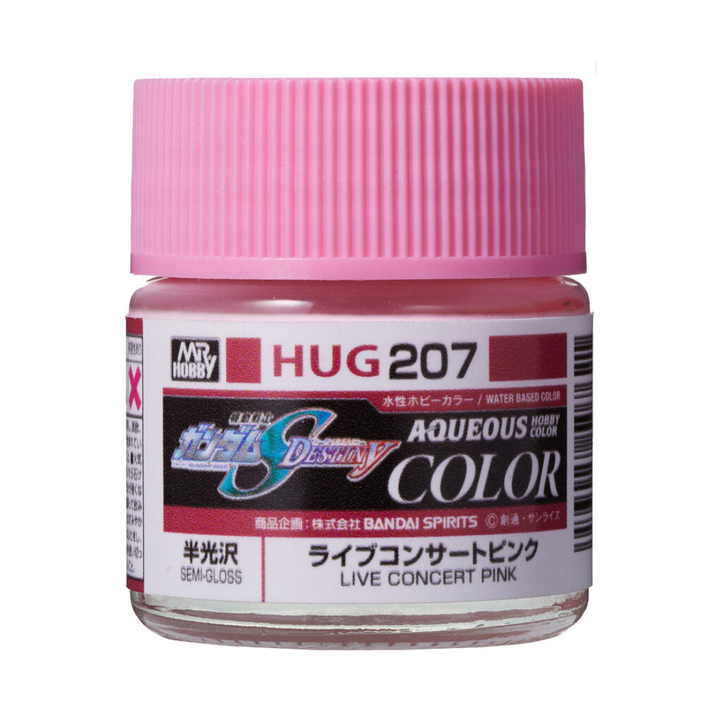 HUG207 - Aqueous Hobby Color Live Concert Pink - GSI/水性漆 SEED DESTINY鋼彈專用蜜雅薩克 半光澤粉紅