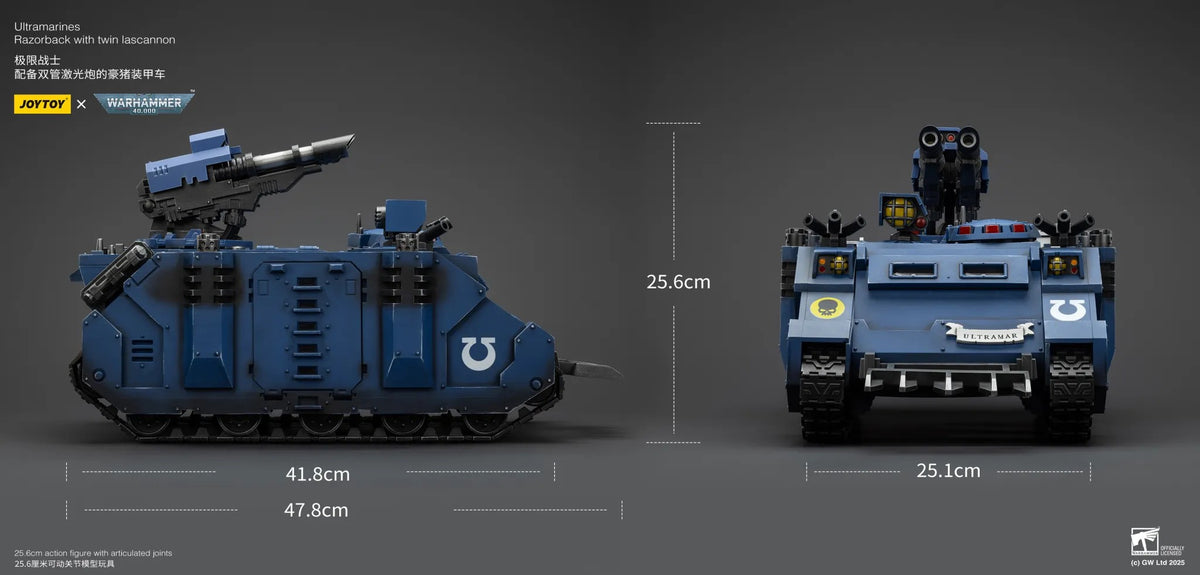 Ultramarines: Razorback with twin lascannon - 极限战士: 配备双管激光炮的豪猪装甲车