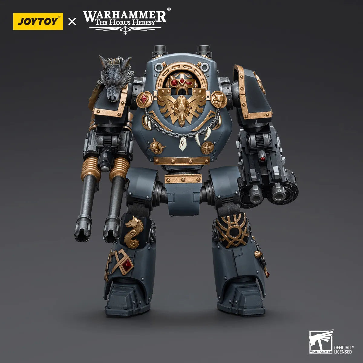 Space Wolves - Contemptor Dreadnought with Gravis Bolt Cannon-太空野狼 - 配備重力爆矢加農炮的蔑視者無畏機甲