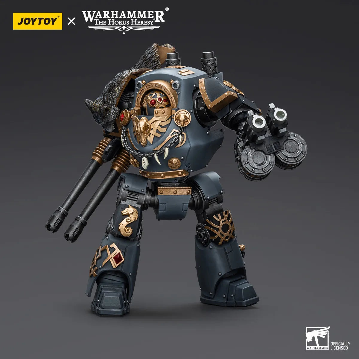 Space Wolves - Contemptor Dreadnought with Gravis Bolt Cannon-太空野狼 - 配備重力爆矢加農炮的蔑視者無畏機甲