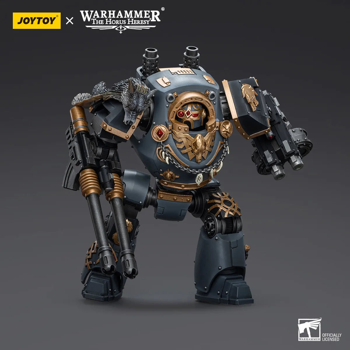 Space Wolves - Contemptor Dreadnought with Gravis Bolt Cannon-太空野狼 - 配備重力爆矢加農炮的蔑視者無畏機甲