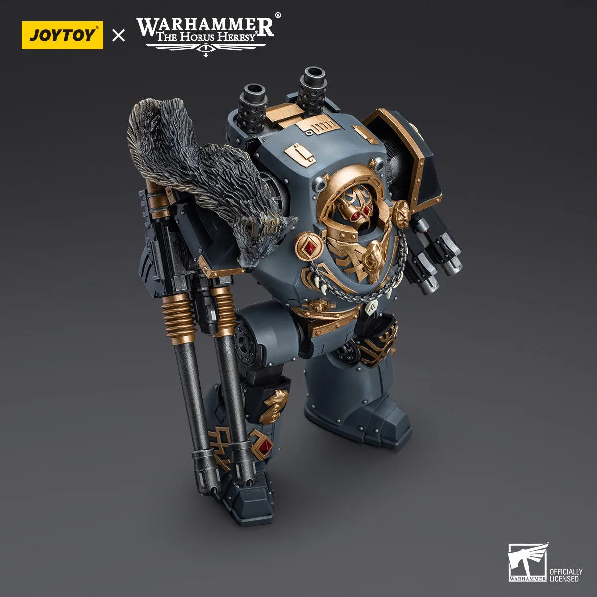 Space Wolves - Contemptor Dreadnought with Gravis Bolt Cannon-太空野狼 - 配備重力爆矢加農炮的蔑視者無畏機甲