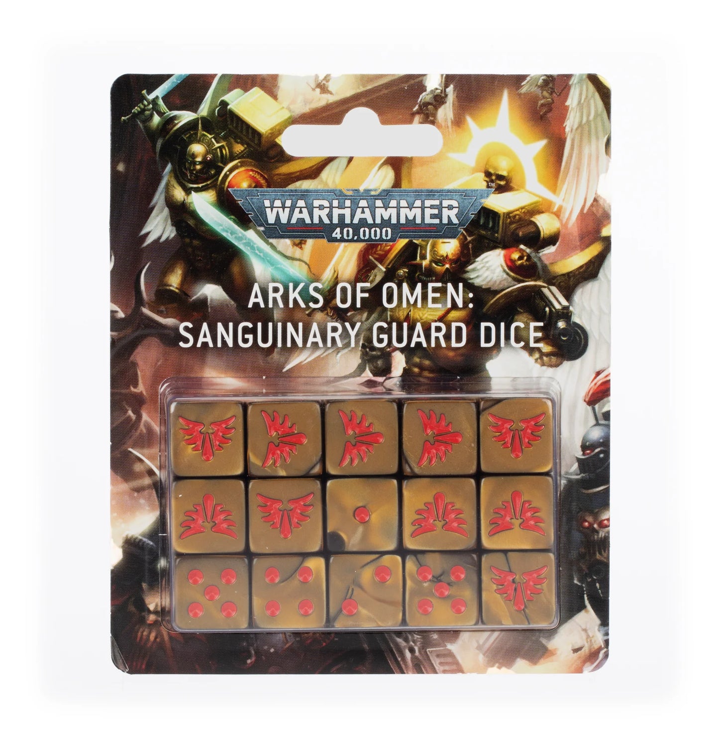 Arks Of Omen: Sanguinary Guard Dice - 方舟降神:血紅護衛主題骰