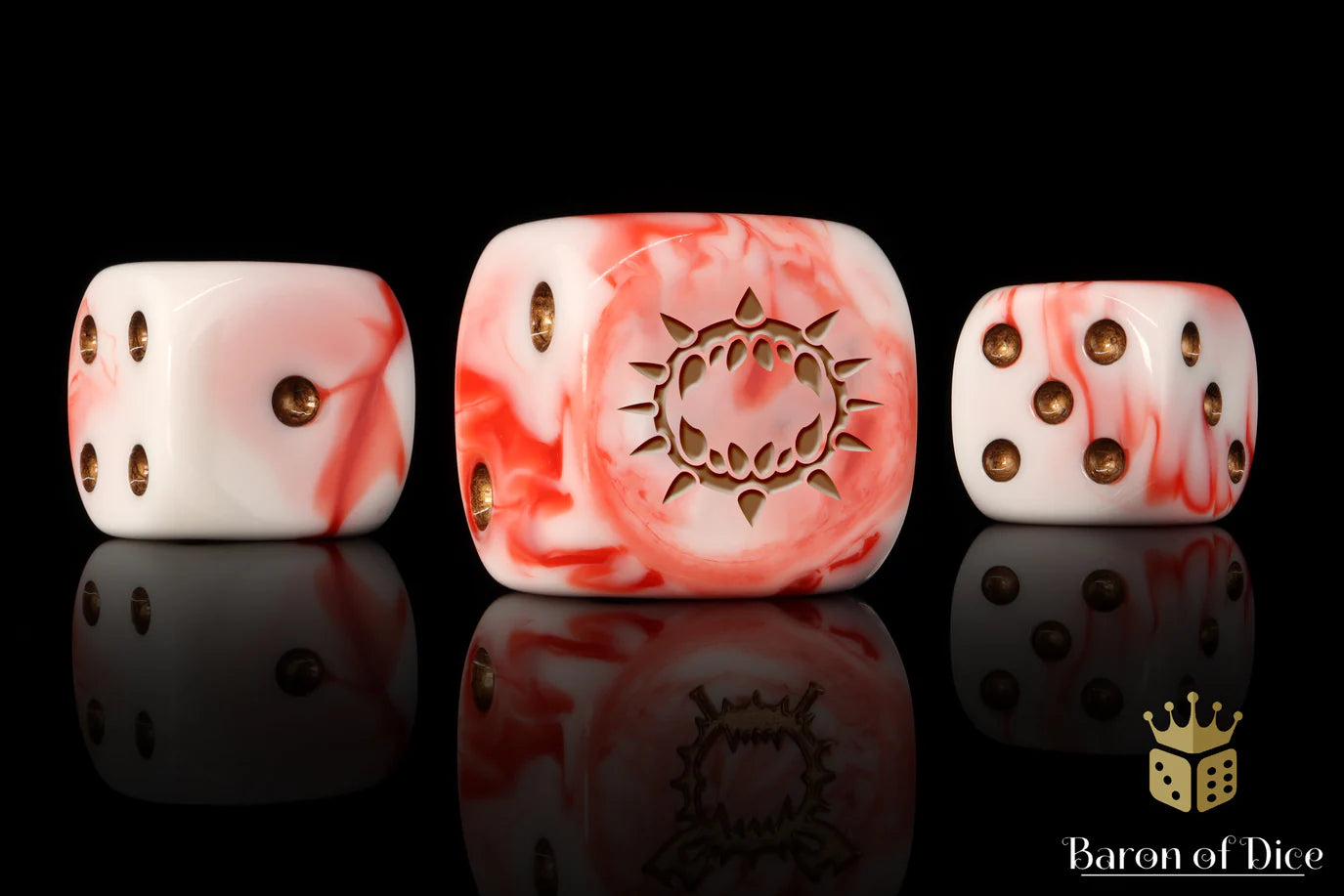 PRE-ORDER: Carnage - White (Round Corner) / x25 Dice