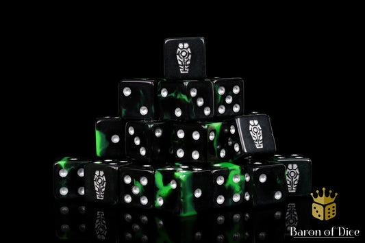 PRE-ORDER: Day of the Dead Dice - Silver Coffin (Square Corner) / x25 Dice