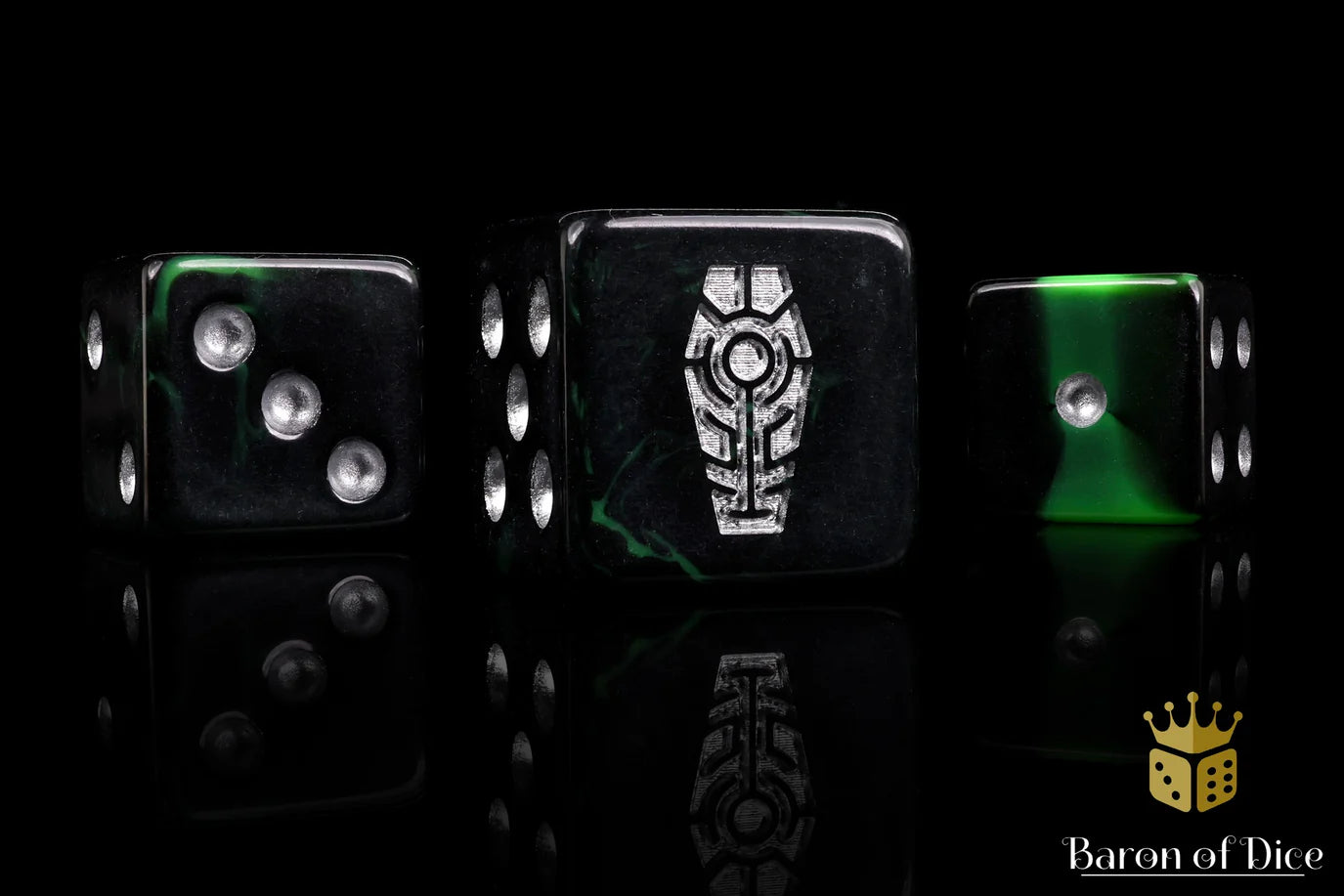 PRE-ORDER: Day of the Dead Dice - Silver Coffin (Square Corner) / x25 Dice