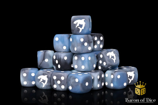 PRE-ORDER: Carcharodon "Great White Shark" - Void Grey (Round Corner) / x25 Dice