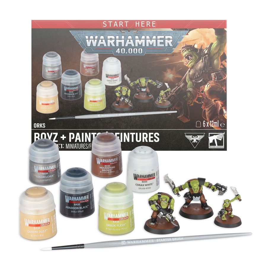 Orks: Boyz + Paints - 歐克蠻人小子顏料套裝