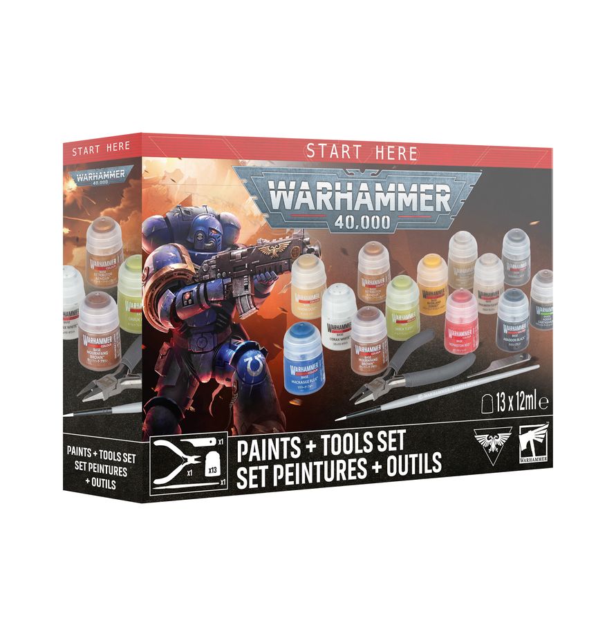 Warhammer 40,000: Paint + Tools set - 戰鎚40K：顏料與工具套裝
