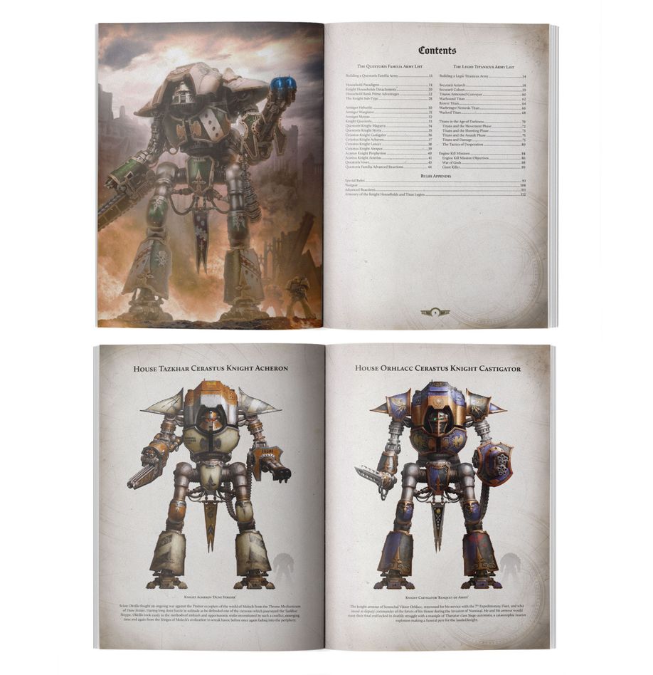 Liber Questoris: Knights and Titans Army Book (English) - 荷魯斯之亂：騎士與泰坦軍書(英文版)