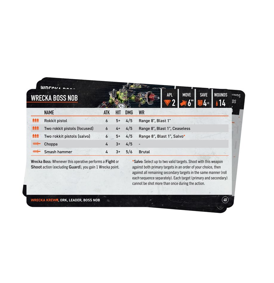 Kill Team: Wrecka Krew - Datacards (English) - 殺戮小隊數據卡：破壞專隊(英文版)