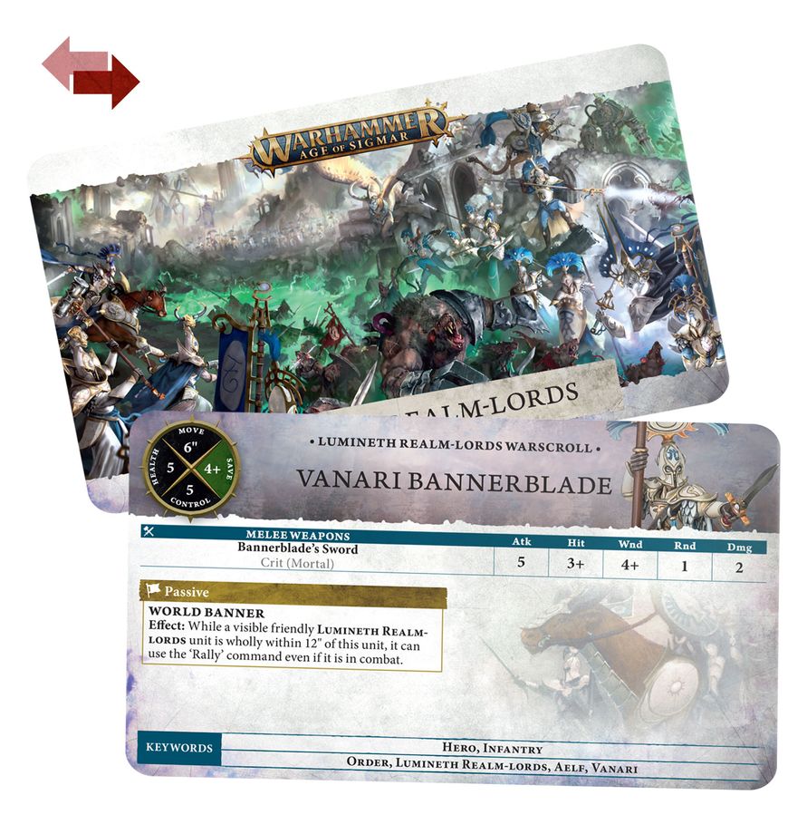 Lumineth Realm-lords: Warscroll Cards (Chinese) - 數據卡：光域領主(簡中版)