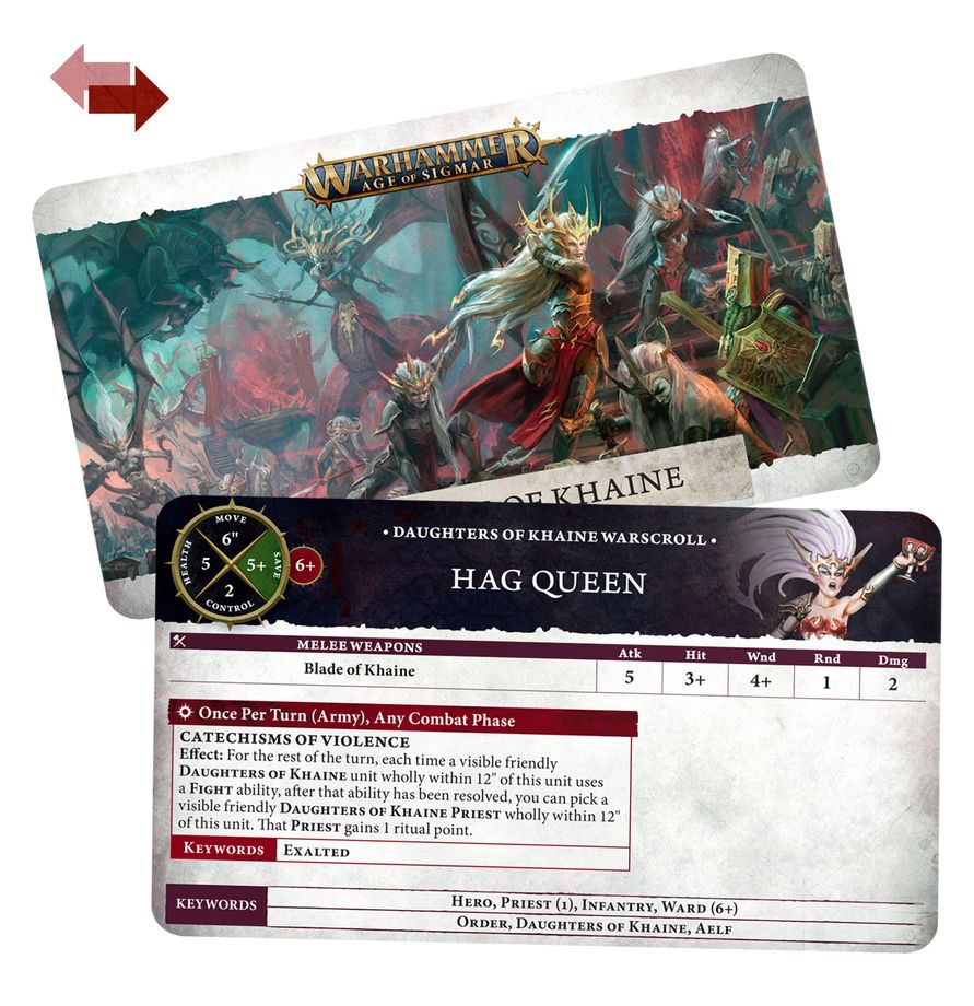 Daughters of Khaine: Warscroll Cards (Chinese) - 戰爭卷軸：凱恩之女(簡中版)