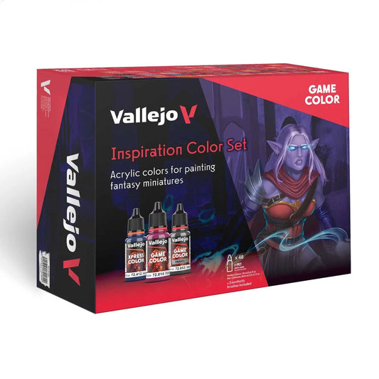 72182 - 遊戲色彩套組 Game Color - Inspiration Color Set - Acrylic Set - 48x18ml + Brushes + Guide Paint set