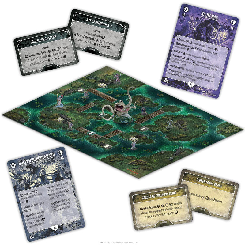WizKids - 龍與地下城 - 突襲 - Dungeons & Dragons Onslaught: Nightmare of the Frogmire Coven - Maps & Monsters Expansion 狂蛙人噩夢 - 地圖和怪物擴展包