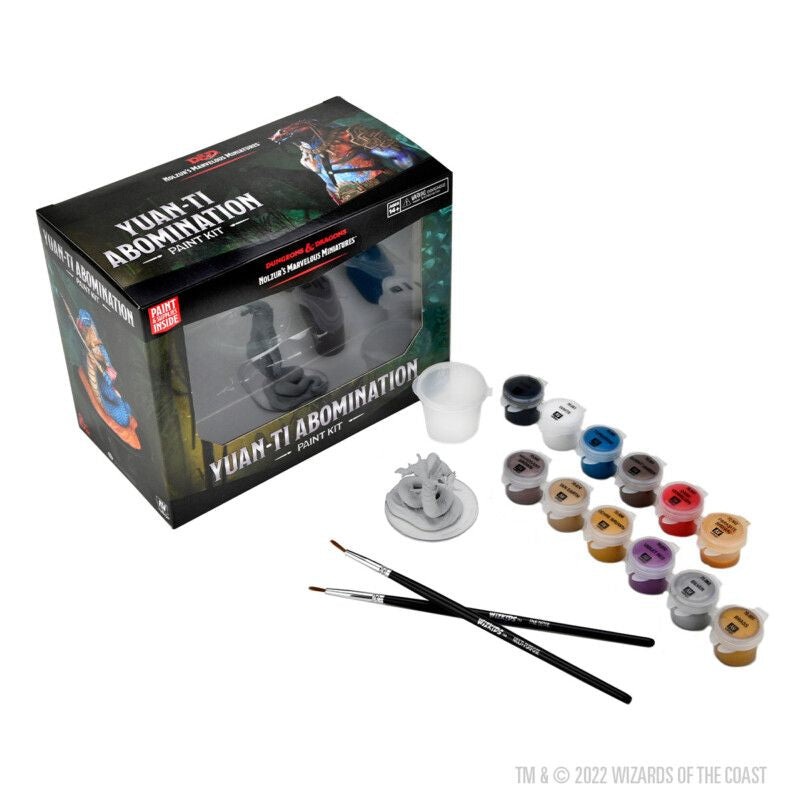 WizKids - 龍與地下城 - Vallejo塗色套組 - 蛇人憎惡 - D&D - Nolzur's Marvelous Miniatures - Paint Kit- Yuan-ti Abomination
