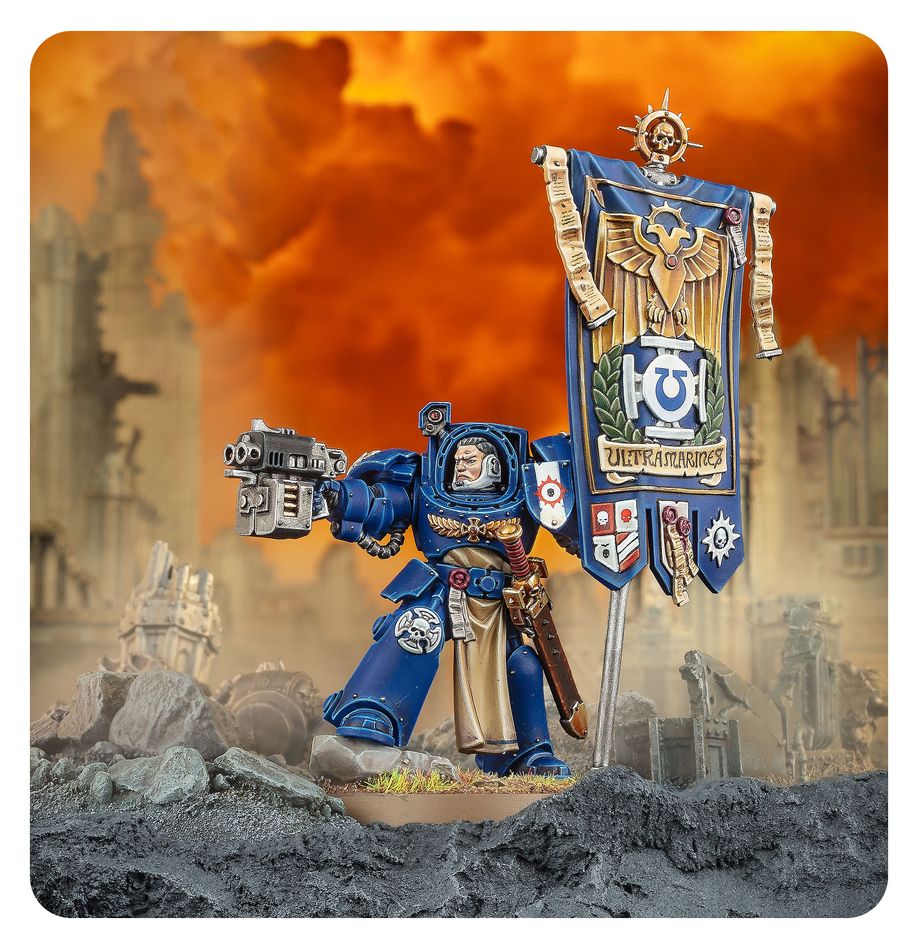 Space Marines: Ancient In Terminator Armour - 星際戰士：終結者護甲旗手