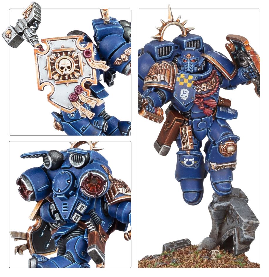 Space Marines: Captain with Jump Pack and Relic Shield - 配備跳躍背包與聖物盾的連長