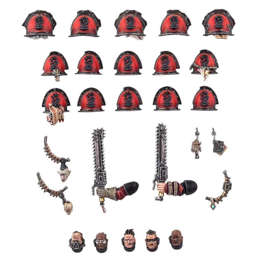 Chaos Space Marines: Red Corsairs Upgrades and Transfers - 混沌星際戰士：紅海盜升級套件與水貼紙