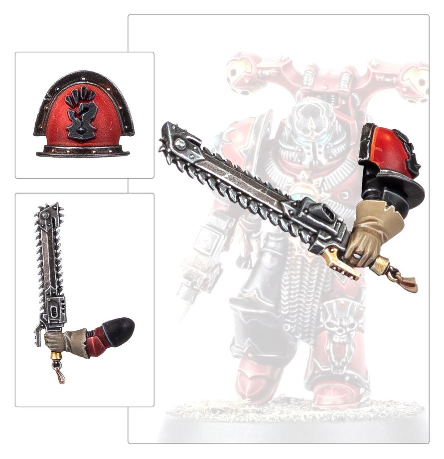 Chaos Space Marines: Red Corsairs Upgrades and Transfers - 混沌星際戰士：紅海盜升級套件與水貼紙