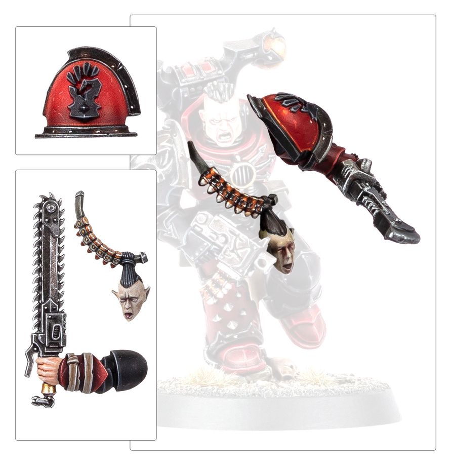 Chaos Space Marines: Red Corsairs Upgrades and Transfers - 混沌星際戰士：紅海盜升級套件與水貼紙
