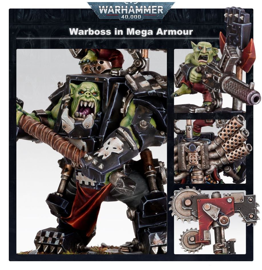 Orks: Ork Warboss In Mega Armour - 歐克蠻人超重型護甲戰爭頭目