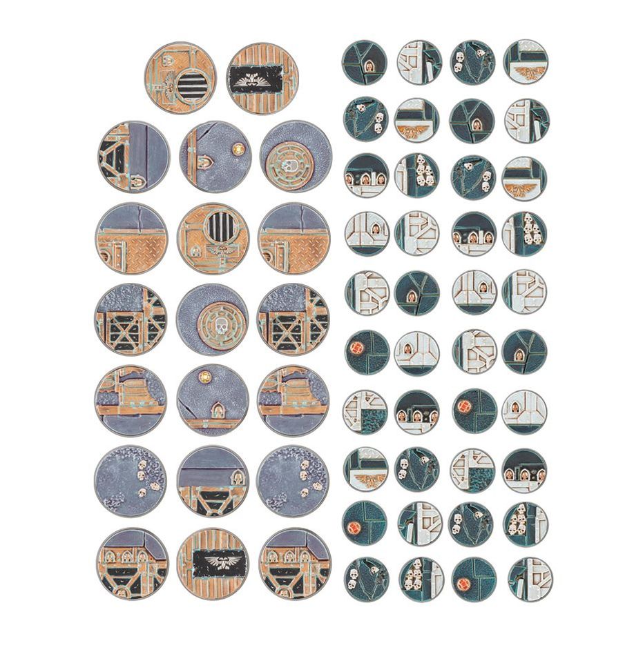 Sector Imperialis: 25 & 40mm Round Bases - 帝國市街圓底板25mm&40mm