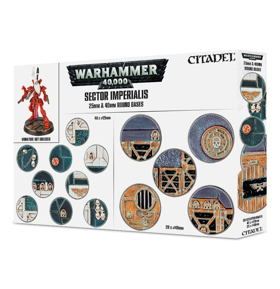 Sector Imperialis: 25 & 40mm Round Bases - 帝國市街圓底板25mm&40mm