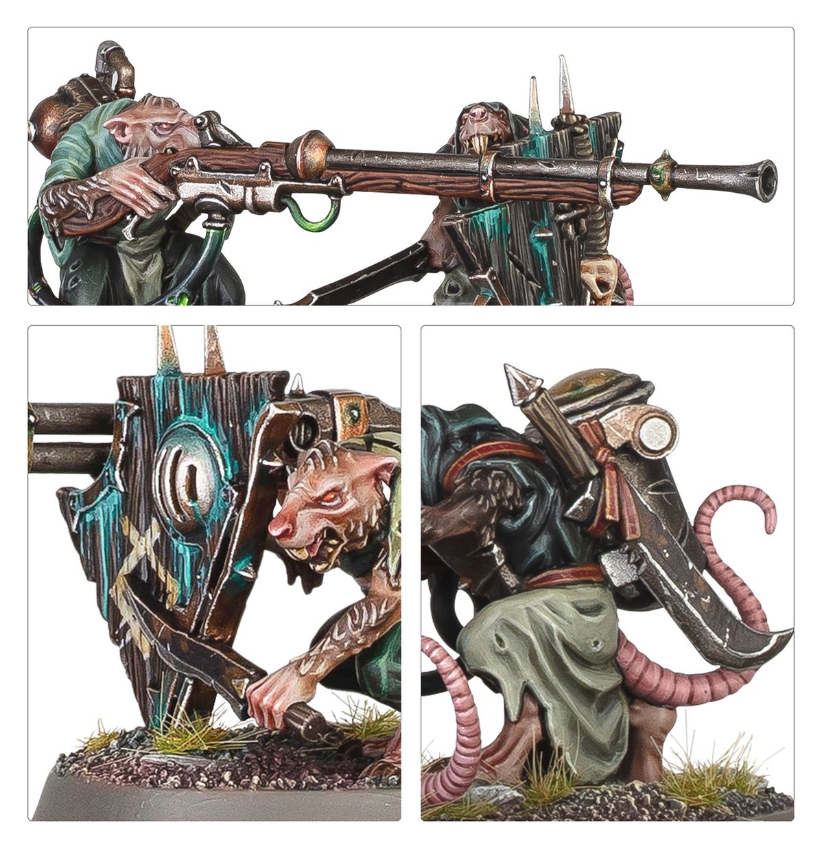 Skaven: Warplock Jezzails - 斯卡文鼠人：次元抬槍小組