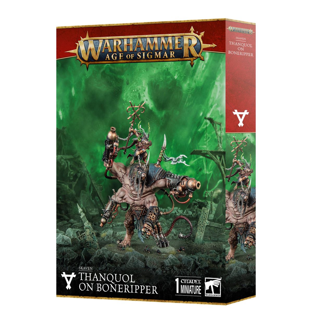 Skaven: Thanquol on Boneripper - 斯卡文鼠人：騎裂骨獸的川奎羅